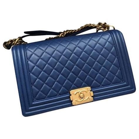 chanel dark blue boy bag|Chanel boy small quilted bag.